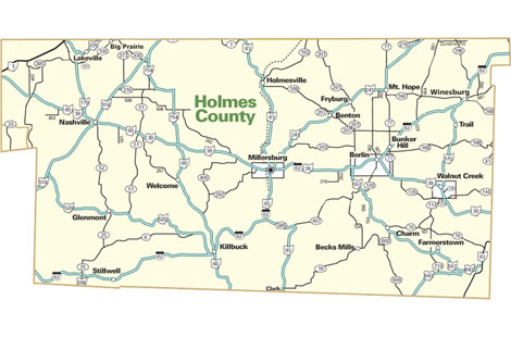 Holmes County Ohio Map